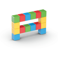 GEOMAG Magnetické kocky Magicube Green Line 128 kociek