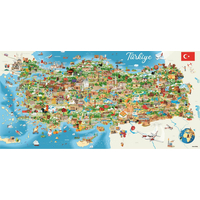 ANATOLIAN Panoramatické puzzle Mapa Turecka 1500 dielikov