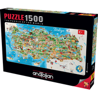 ANATOLIAN Panoramatické puzzle Mapa Turecka 1500 dielikov