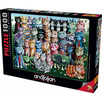 ANATOLIAN Puzzle Mačacie rodinné stretnutie 1000 dielikov