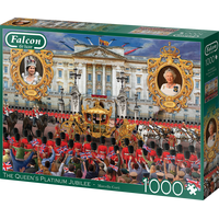 FALCON Puzzle Kráľovnino Platinové výročie 1000 dielikov