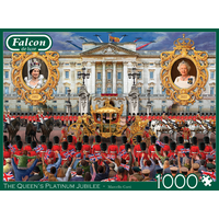 FALCON Puzzle Kráľovnino Platinové výročie 1000 dielikov