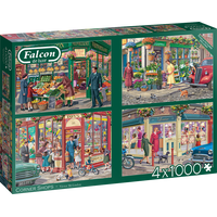 FALCON Puzzle Obchody na nárožiach 4x1000 dielikov