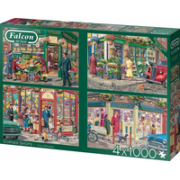 FALCON Puzzle Obchody na nárožiach 4x1000 dielikov