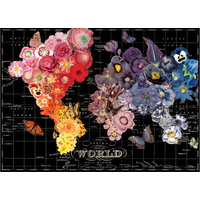 GALISON Puzzle Rozkvitnutá mapa sveta 1000 dielikov