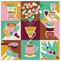 GALISON Štvorcové puzzle Coffeeology 500 dielikov