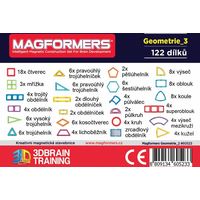 MAGFORMERS Geometria 3: 2D a 3D - box 122 dielikov