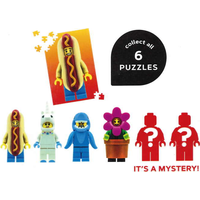 CHRONICLE BOOKS Mini Puzzle LEGO® Mystery Minifigúrka (Red Edition) 126 dielikov