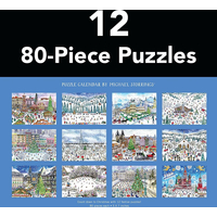 GALISON Puzzle Adventný kalendár: 12 vianočných dní 12x80 dielikov