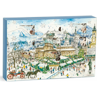 GALISON Puzzle Adventný kalendár: 12 vianočných dní 12x80 dielikov