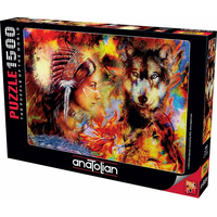 ANATOLIAN Puzzle Dievča a vlk 1500 dielikov