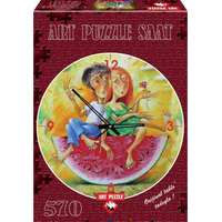 ART PUZZLE Puzzle hodiny Milujeme červenú 570 dielikov
