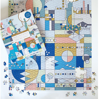 GALISON Metalické puzzle Frank Lloyd Wright: Mesto pri mori 1000 dielikov