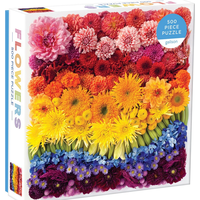 GALISON Štvorcové puzzle Dúhové kvety 500 dielikov