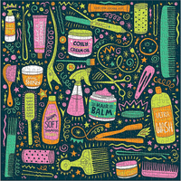 GALISON Štvorcové puzzle I Love My Hair Tools 500 dielikov