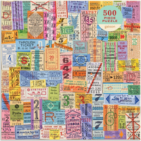 GALISON Štvorcové puzzle Staré cestovné lístky 500 dielikov