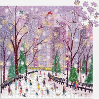 GALISON Štvorcové puzzle Zasnežená noc 500 dielikov