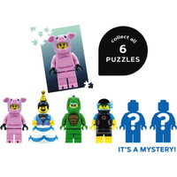 CHRONICLE BOOKS Mini Puzzle LEGO® Mystery Minifigúrka (Blue Edition) 126 dielikov