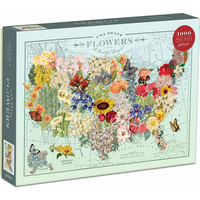 GALISON Puzzle USA z kvetov 1000 dielikov