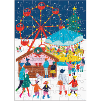 GALISON Puzzle Adventný kalendár: Veselé a trblietavé 12x80 dielikov