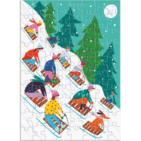 GALISON Puzzle Adventný kalendár: Veselé a trblietavé 12x80 dielikov