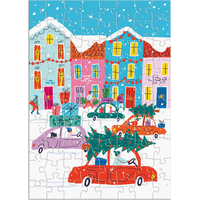 GALISON Puzzle Adventný kalendár: Veselé a trblietavé 12x80 dielikov