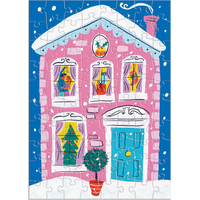 GALISON Puzzle Adventný kalendár: Veselé a trblietavé 12x80 dielikov
