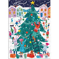GALISON Puzzle Adventný kalendár: Veselé a trblietavé 12x80 dielikov