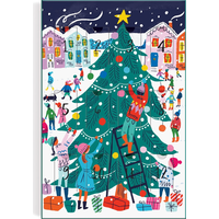 GALISON Puzzle Adventný kalendár: Veselé a trblietavé 12x80 dielikov