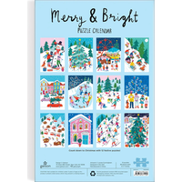 GALISON Puzzle Adventný kalendár: Veselé a trblietavé 12x80 dielikov