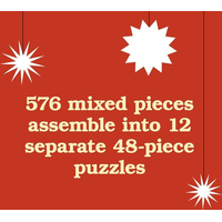 CHRONICLE BOOKS Sada 12 puzzle Dvanásť dní Mačkonoc 576 dielikov