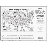 GALISON Vyfarbovacie puzzle Maptote: USA 1000 dielikov