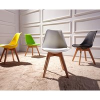 Dizajnová stolička VEYRON - biela + čierny podsedák