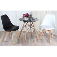 Dizajnová stolička VEYRON - čierna + sivý podsedák