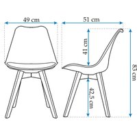 Dizajnová stolička VEYRON - biela + sivý podsedák