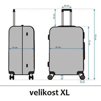 Moderné cestovné kufre - rozmery vel.XL