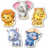 EDUCA Baby puzzle Divoké zvieratká 5v1 (3-5 dielikov)