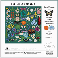 GALISON Štvorcové puzzle Motýlia botanika 500 dielikov