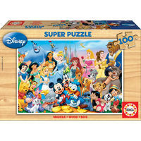 EDUCA Drevené puzzle Báječný svet Disney 100 dielikov