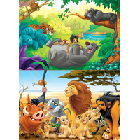 EDUCA Drevené puzzle Disney Zvierací kamaráti 2x50 dielikov