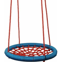 WOODY Hojdací kruh červeno-modrý (priemer 85 cm)