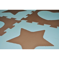 SUN TA TOYS Penové puzzle Hviezdy a srdce modré S4 (30x30)