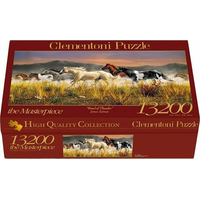 CLEMENTONI Puzzle Divé kone - Hrmiace stádo 13200 dielikov