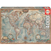 EDUCA Puzzle Politická mapa sveta 4000 dielikov