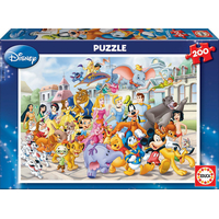 EDUCA Puzzle Sprievod postavičiek Disney 200 dielikov
