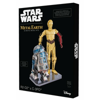METAL EARTH 3D puzzle Star Wars: R2D2 a C-3PO (deluxe set)