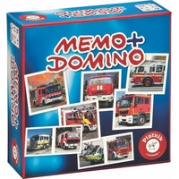 Pexeso a Domino - Hasičské autá