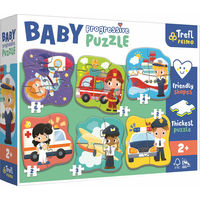 TREFL Baby puzzle Povolanie a vozidlá 6v1 (2-6 dielikov)