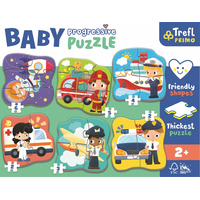 TREFL Baby puzzle Povolanie a vozidlá 6v1 (2-6 dielikov)