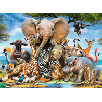 RAVENSBURGER Puzzle Kamaráti z Afriky 300 dielikov